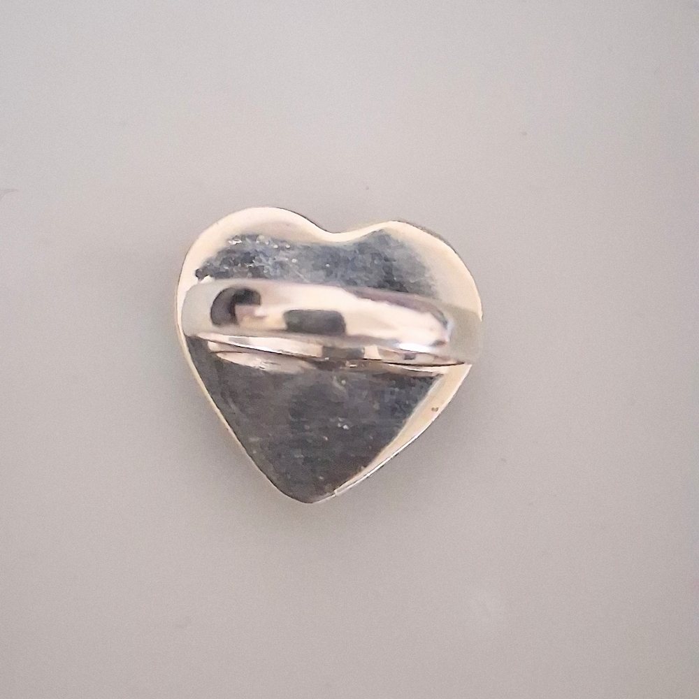 SPINY OYSTER TURQUOISE HEART RING 925 STERLING SILVER SIZE 7 - Picture 5 of 6